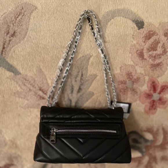 Badgley Mishka black vegan leather crossbody bag. NWT - Picture 4 of 9